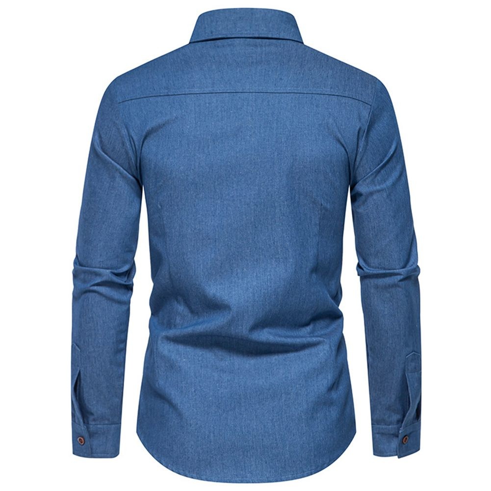 Freizeitliche und stylische Herren Slim Fit Langarmhemden mit Funktionstaschen - Bild 20 von 62