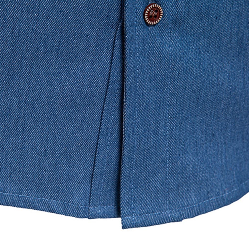 Freizeitliche und stylische Herren Slim Fit Langarmhemden mit Funktionstaschen - Bild 14 von 62