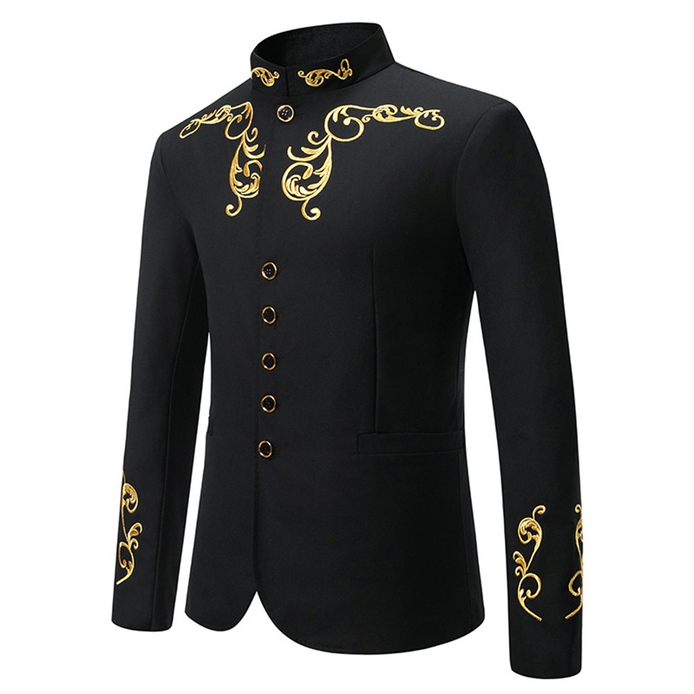 Men's Classic Victorian Coat with Embroidery Casual Long Sleeve Design - Picture 22 of 72