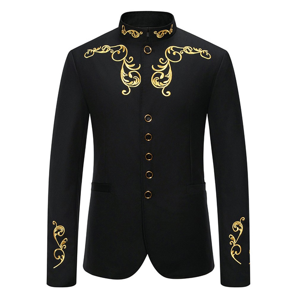 Men's Classic Victorian Coat with Embroidery Casual Long Sleeve Design - Picture 13 of 72