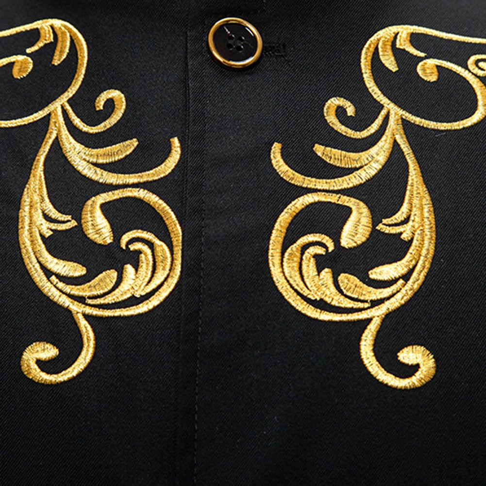 Men's Classic Victorian Coat with Embroidery Casual Long Sleeve Design - Picture 19 of 72