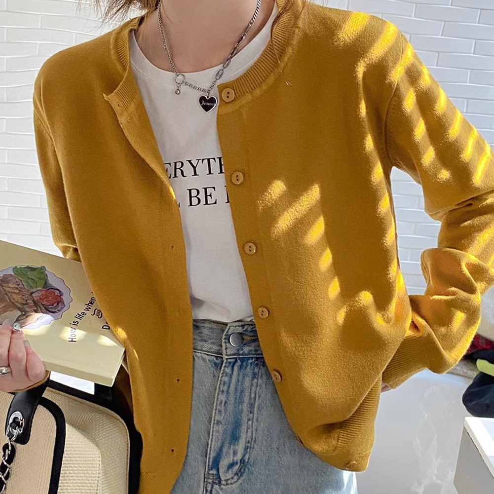 Thin Knitted Cardigans for Women Casual Long Sleeve Sweaters in Various Colors