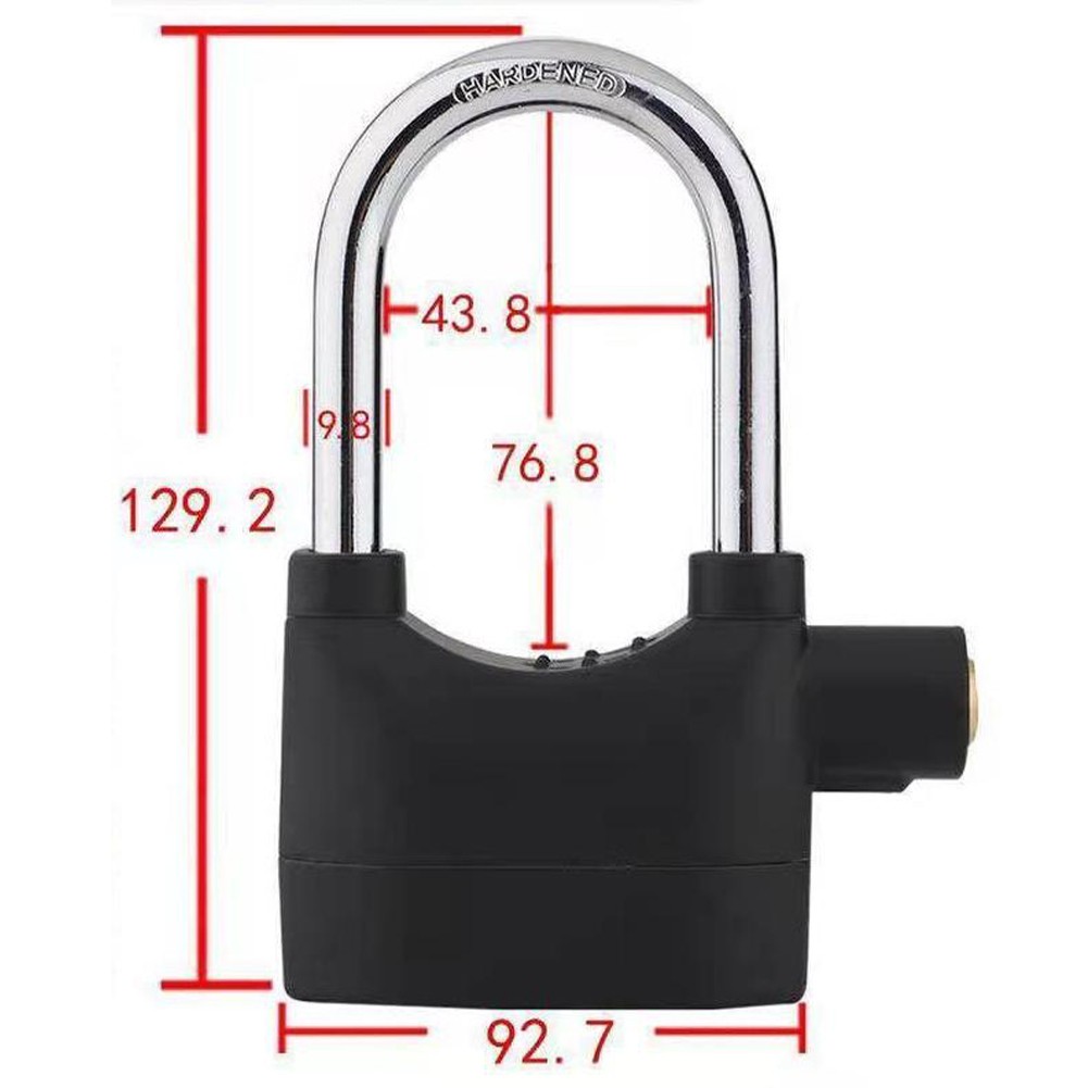 Outdoor Aluminum Alloy Lock featuring a loud siren and heavy duty build - Picture 18 of 36