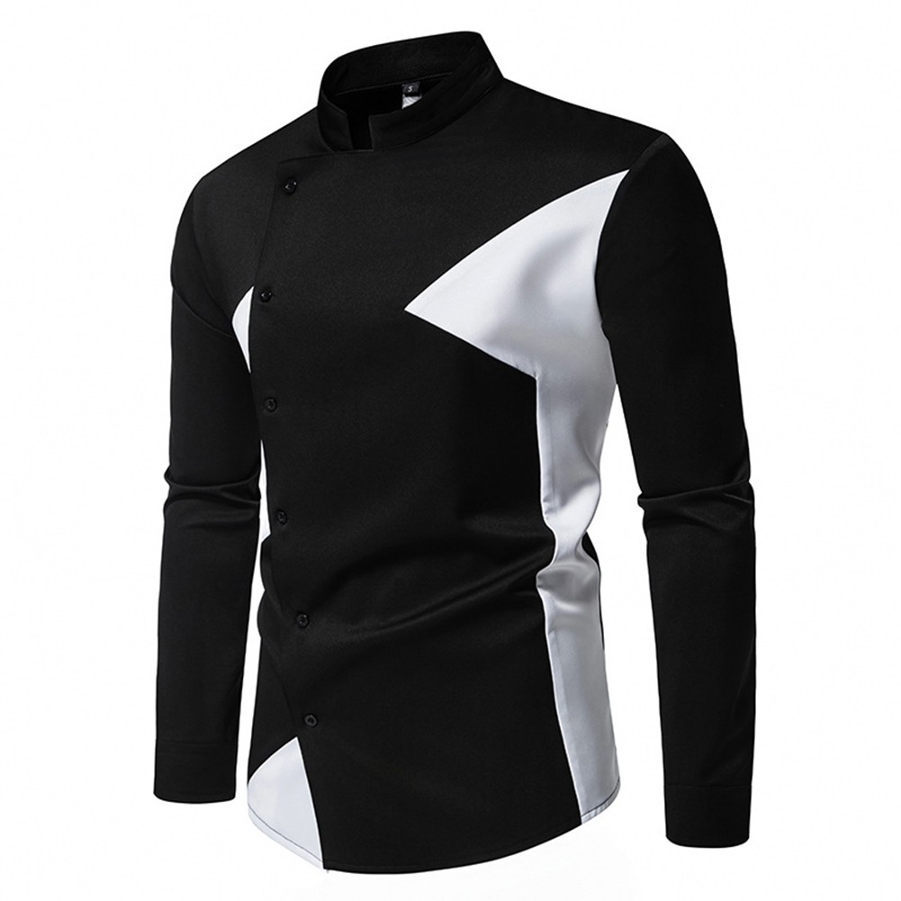 Spring and Autumn Men's Irregular Long Sleeve Shirt for Casual Outings - Picture 35 of 41