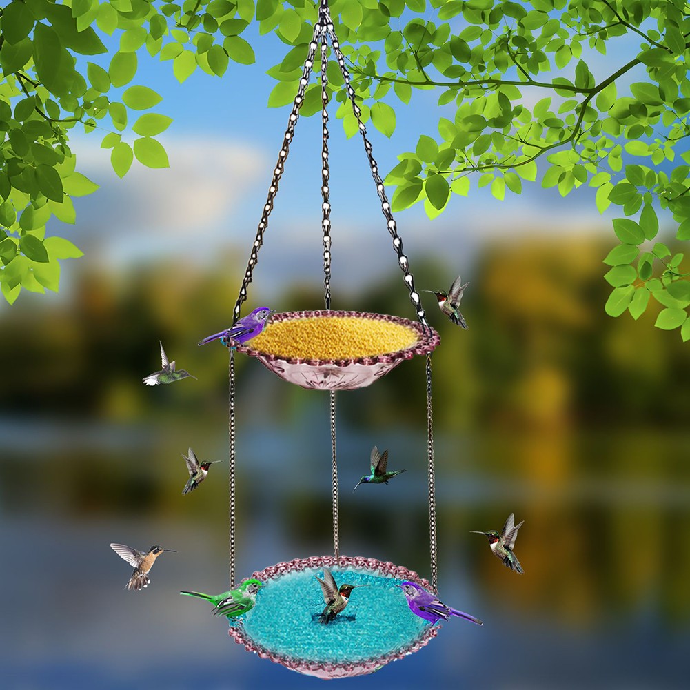 Bain et mangeoire ?? oiseaux double couche parfait pour attirer les oiseaux en p - Photo 22/22