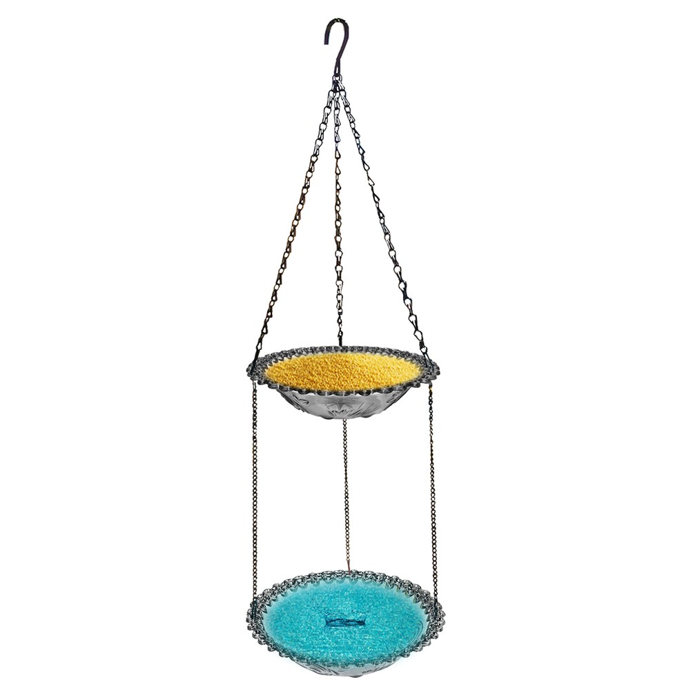 Bain et mangeoire ?? oiseaux double couche parfait pour attirer les oiseaux en p - Photo 19/22