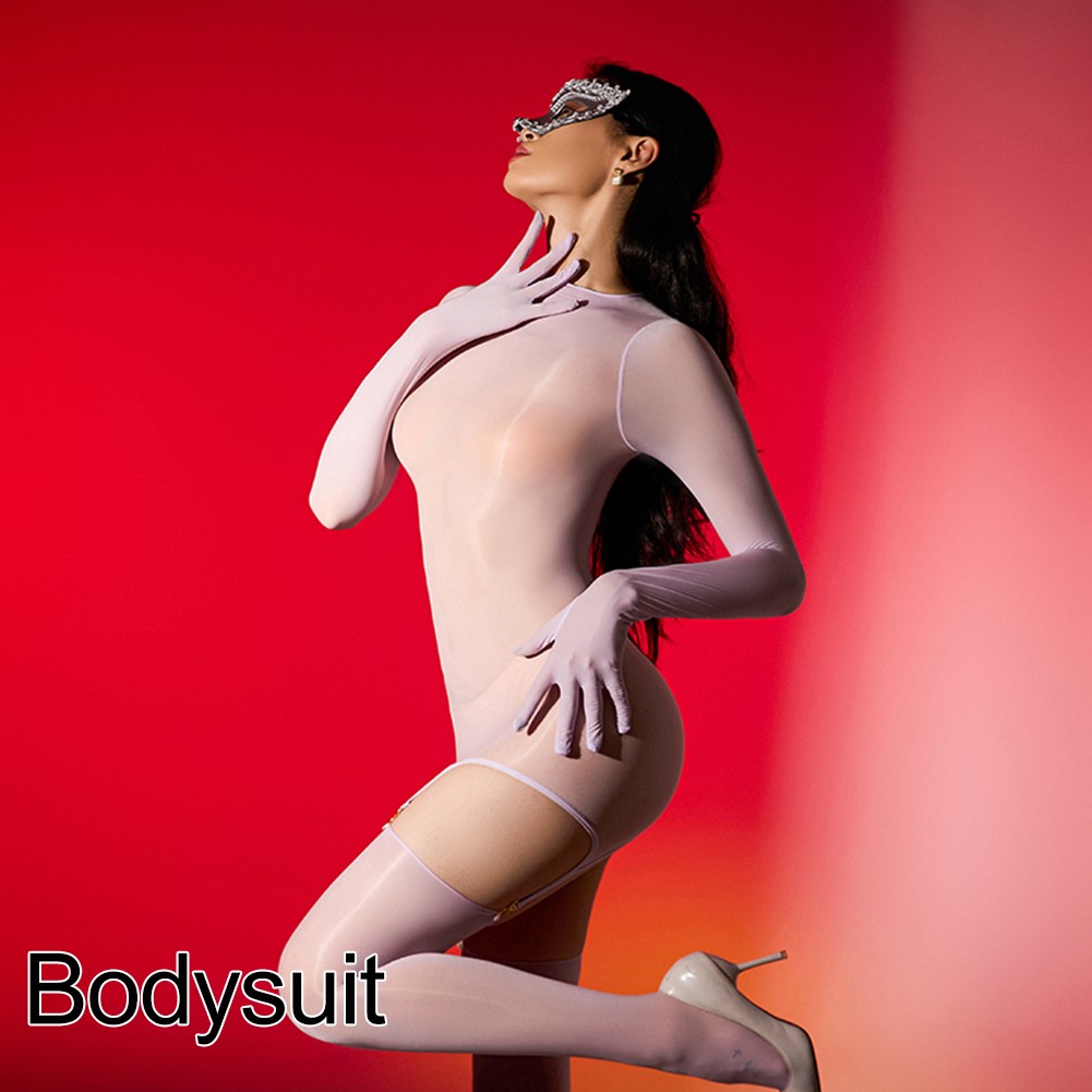 Trendy Shiny Lingerie Leotard with Garter Stockings A Addition to Your Closet - Picture 37 of 56