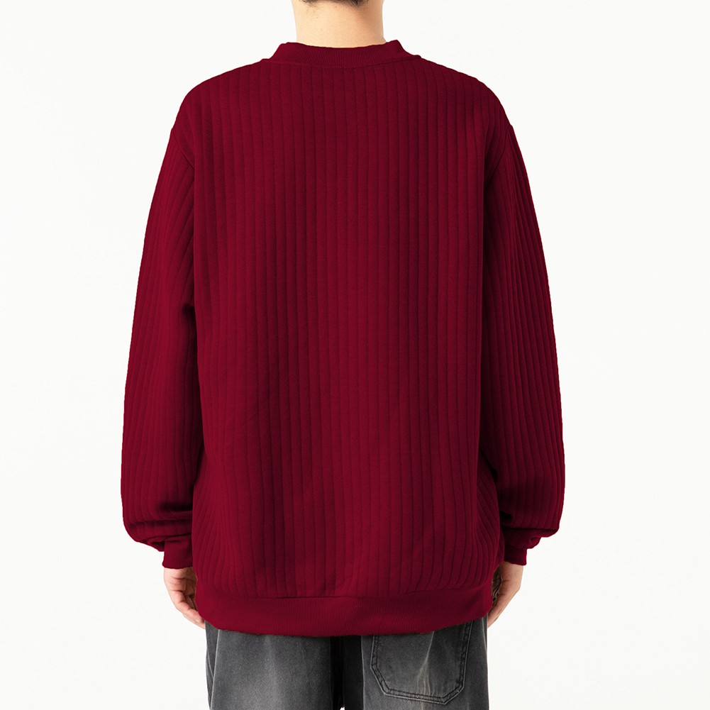 Men's Winter Pullover with Half Turtleneck and Button Neck Great for Layering - Bild 17 von 34