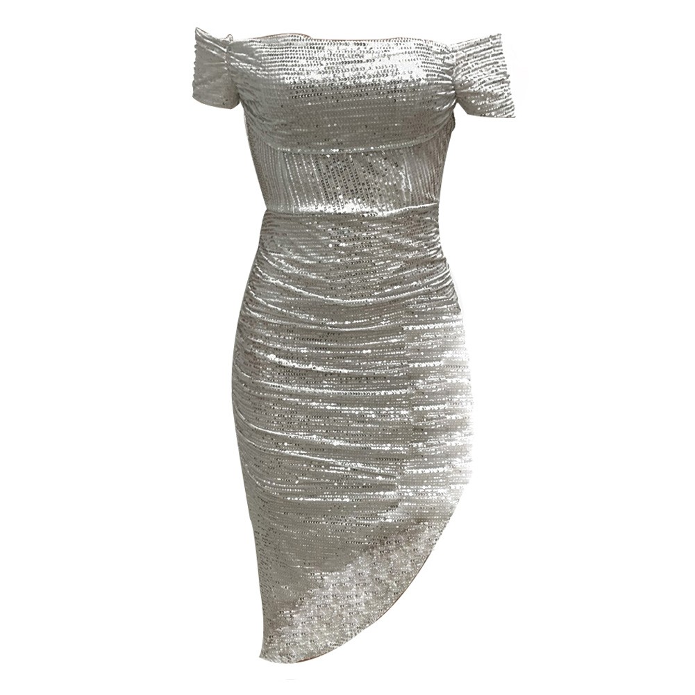 Elegantes rückenfreies Damen Kleid mit Paillettenrock für besondere Anlässe - Bild 14 von 27