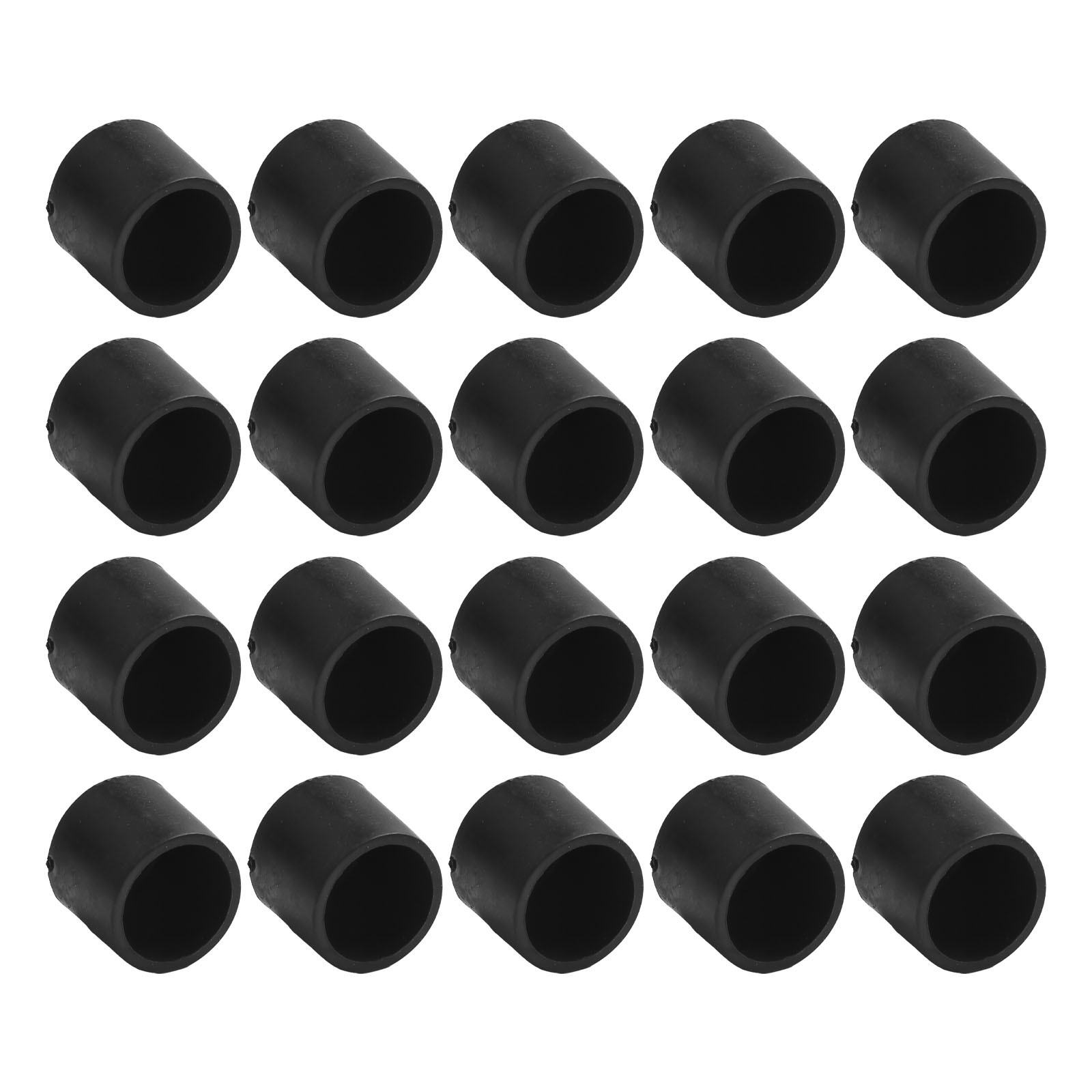 20 Stück Stuhlbeinkappenabdeckungen rund Kunststoffmantel Rohr PVC weich schwar - Bild 25 von 80