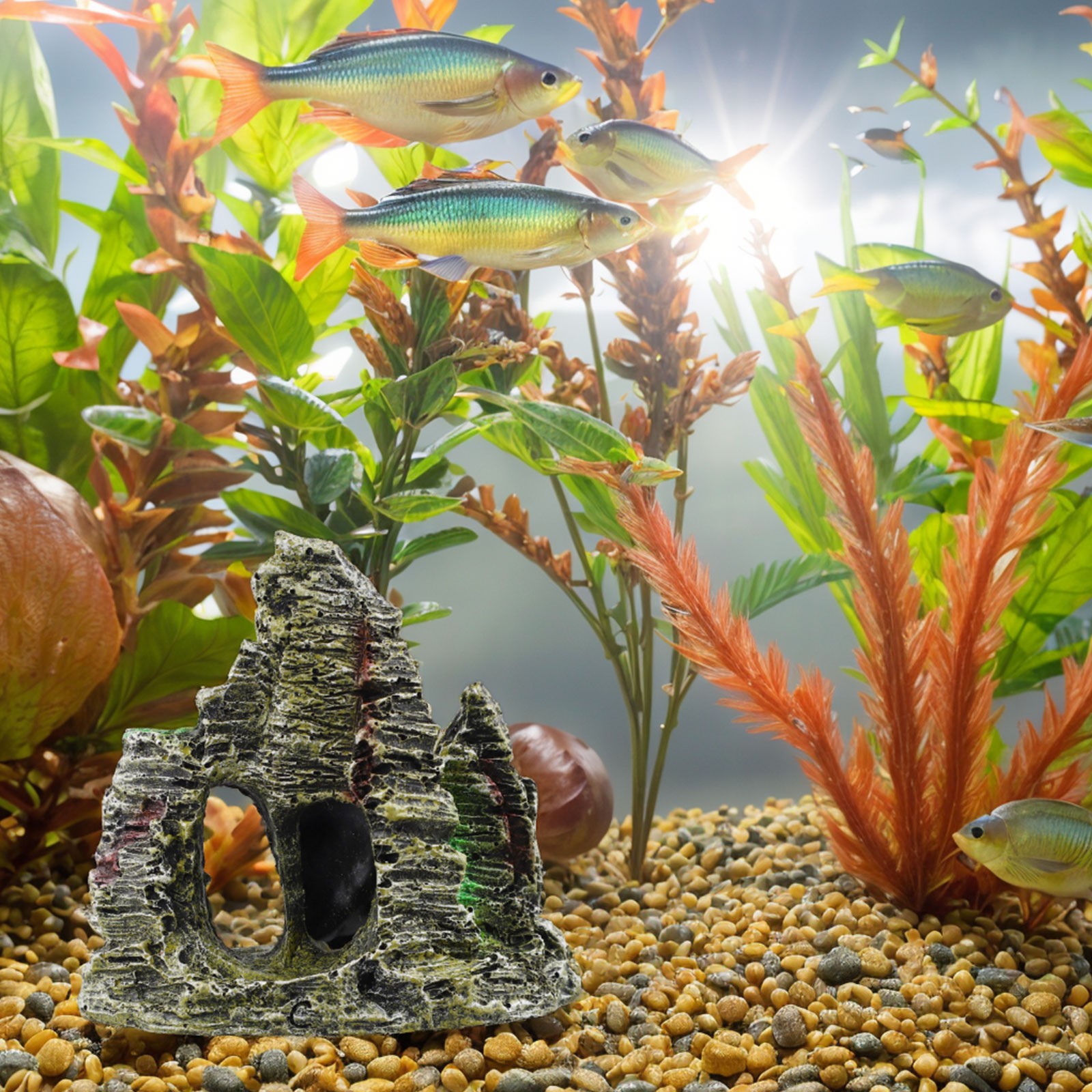 Lebendige Farben Aquarium Steingarten Ornament schaffen ein auffälliges Display - Picture 19 of 30