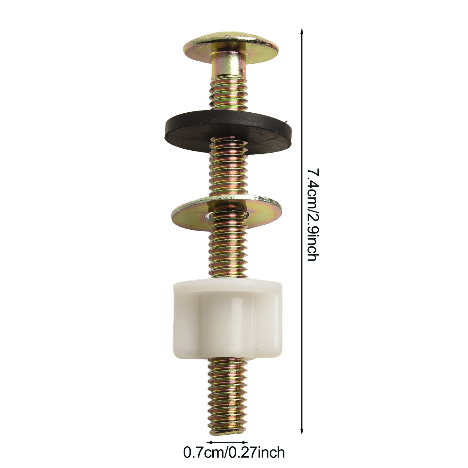 Toilet Seat Hinge Bolts and Nuts Set for Residential and Commercial Use