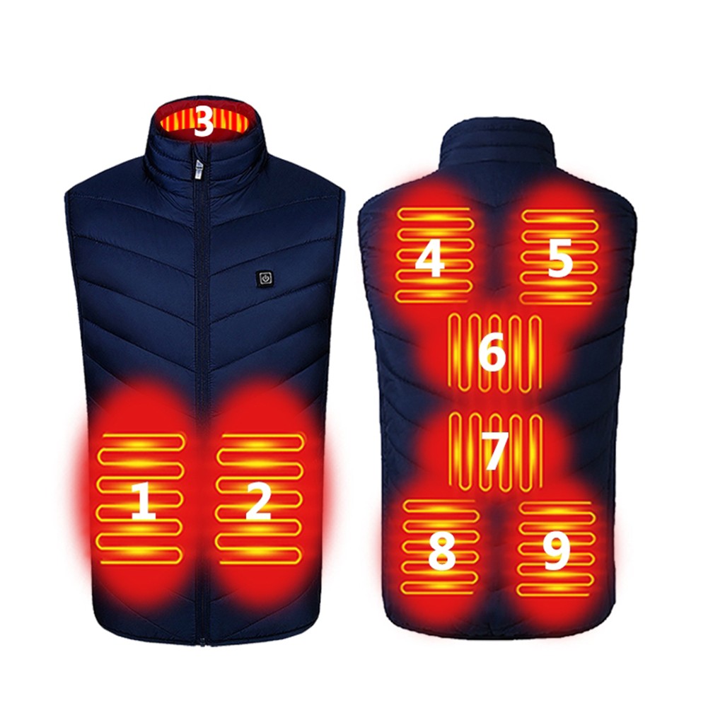 Heated Jacket Vest with USB Power 9 Zones of Warmth Perfect for Winter Use - Picture 13 of 16