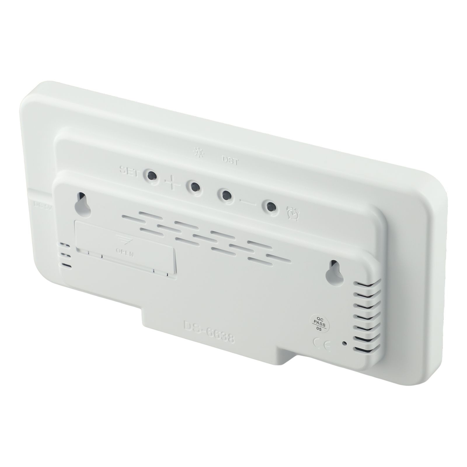 LED Digital Wall Clock For Daily Use Plastic Material Voice-activated Wake-up