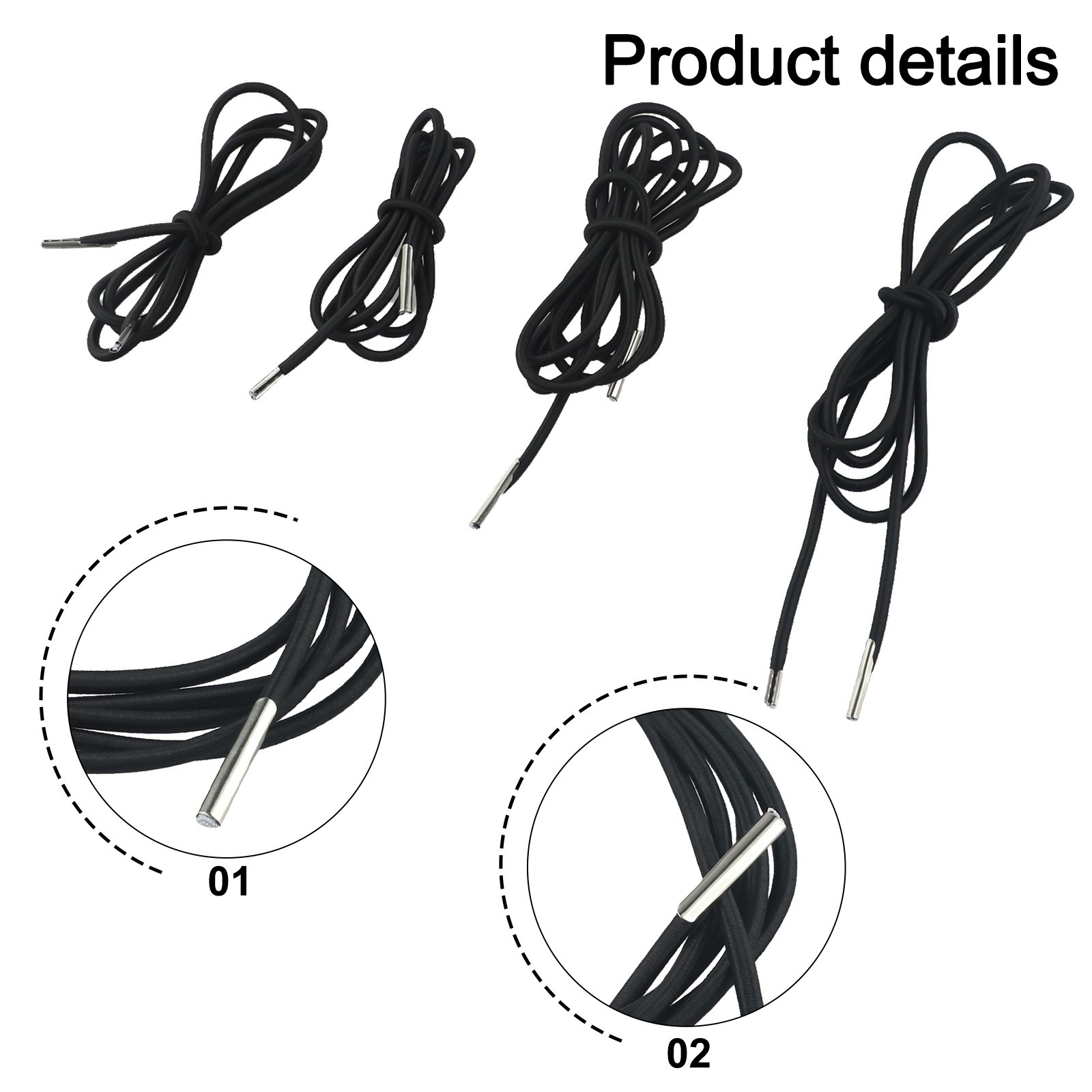 Cavo elastico ad alta elasticità per lettini da giardino set 4 pezzi 220 cm e 140 cm - Foto 17 di 44
