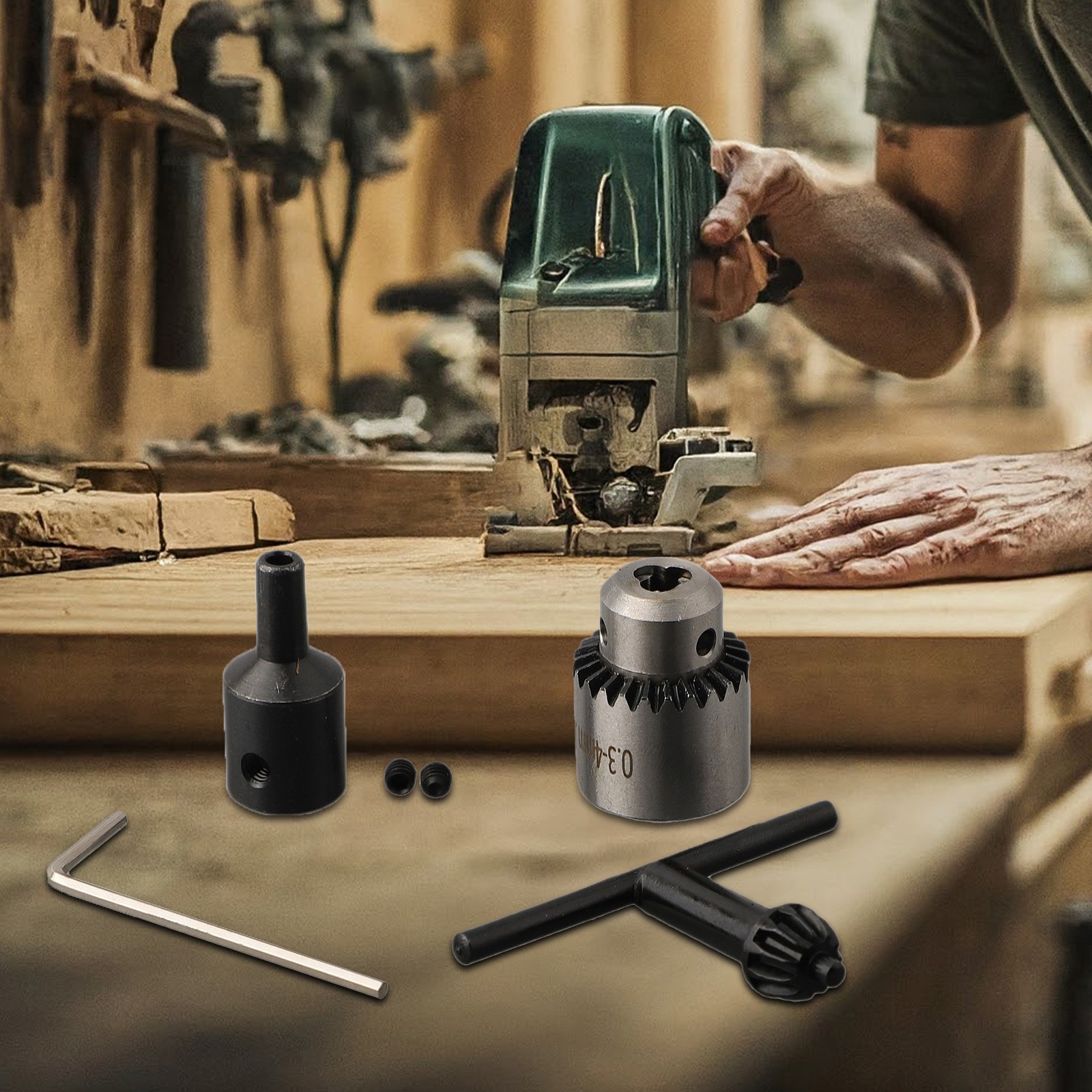 Mini Bohrfutter Schlüssel für 0 3 4 mm Bits mit Leiterplatte Bohrmaschinenansc - Bild 35 von 43