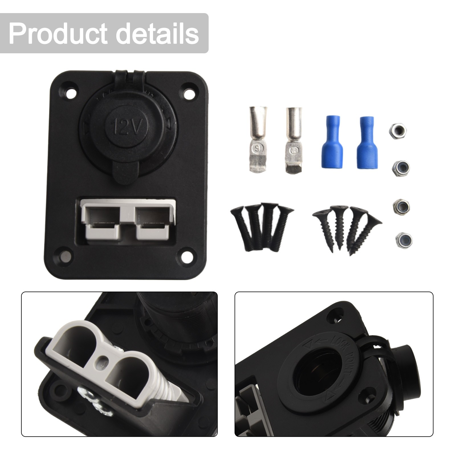 Suitable For 12 24V Voltage 50 Amp For Anderson-Plug Connector Socket Charger