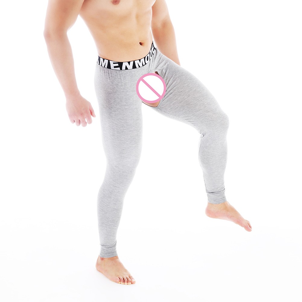 Cuddle Up in Style Men's Sexy Thermal Pajama Pants with Unique Features - Picture 26 of 32