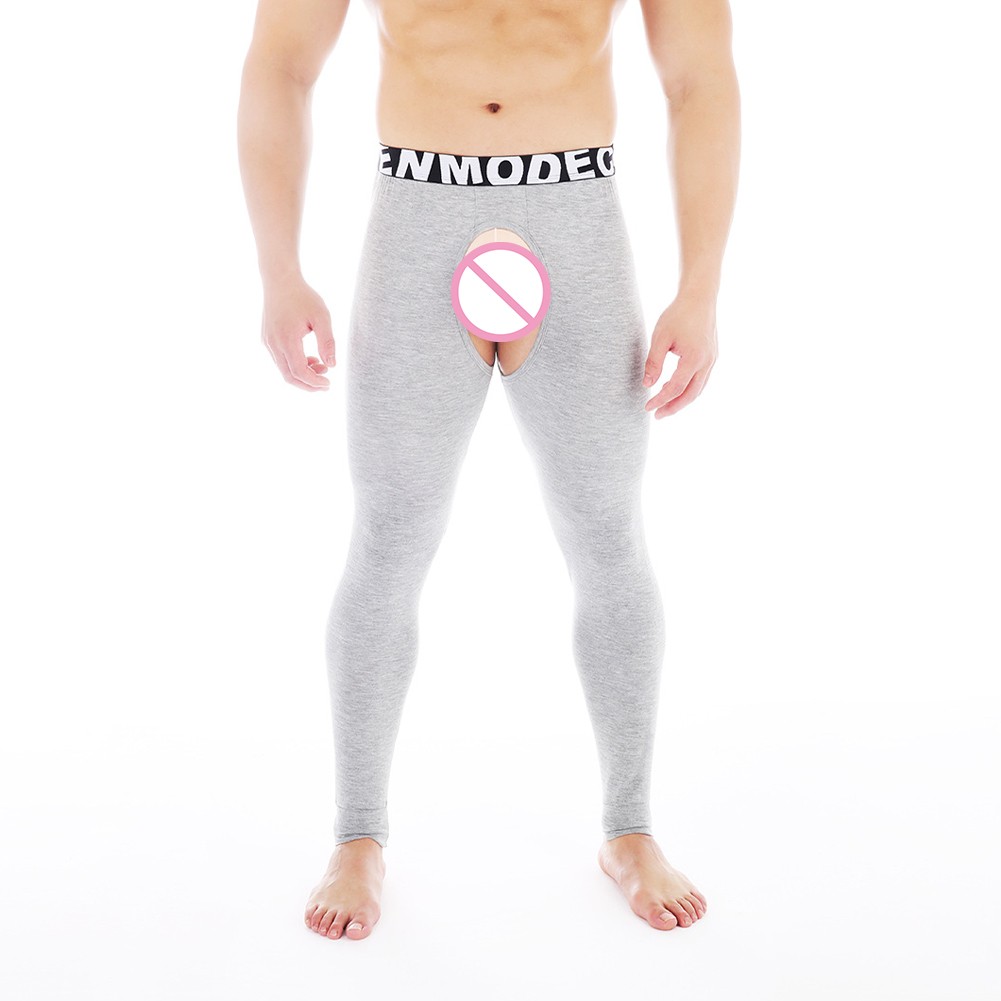 Cuddle Up in Style Men's Sexy Thermal Pajama Pants with Unique Features - Picture 24 of 32