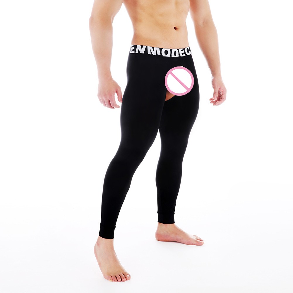 Cuddle Up in Style Men's Sexy Thermal Pajama Pants with Unique Features - Picture 17 of 32