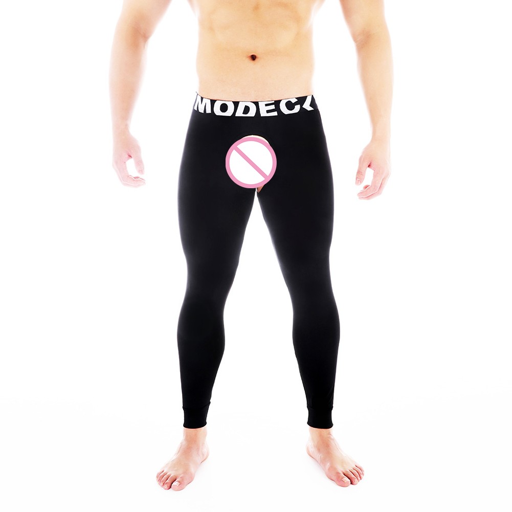 Cuddle Up in Style Men's Sexy Thermal Pajama Pants with Unique Features - Picture 14 of 32