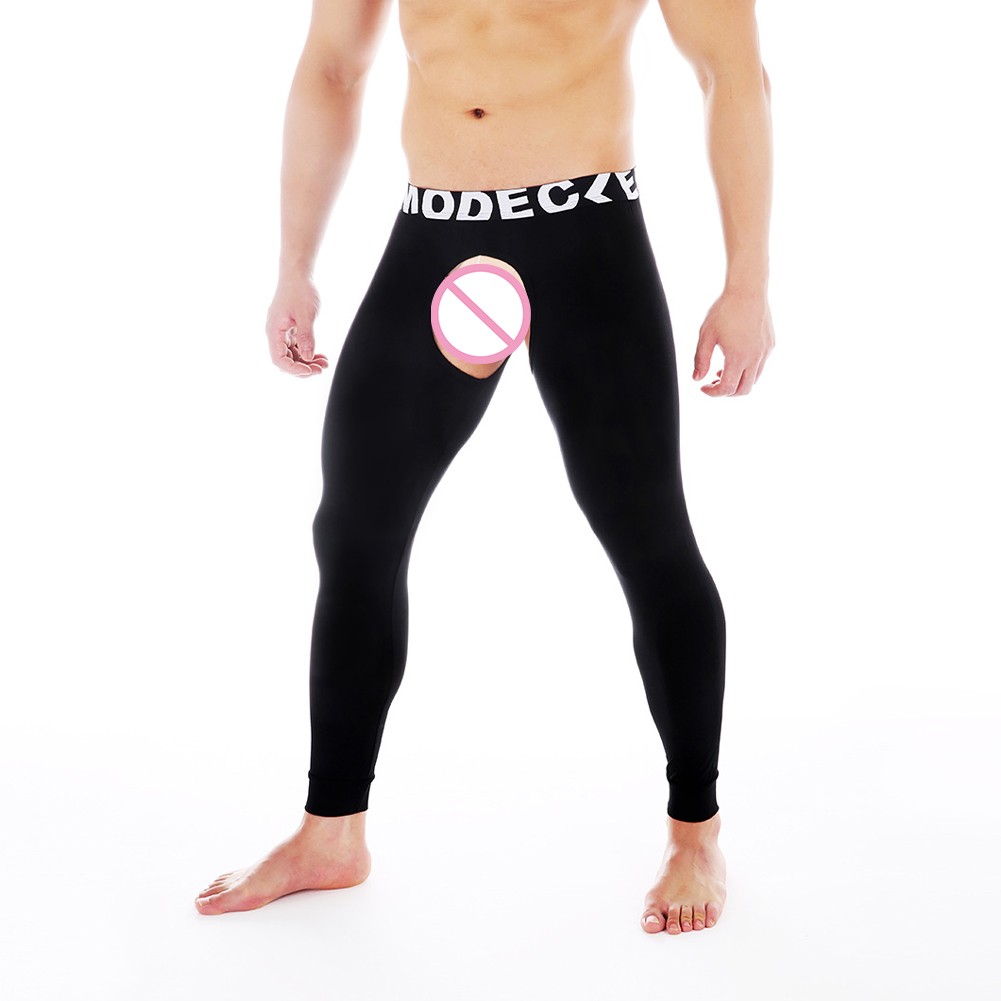Cuddle Up in Style Men's Sexy Thermal Pajama Pants with Unique Features - Picture 15 of 32
