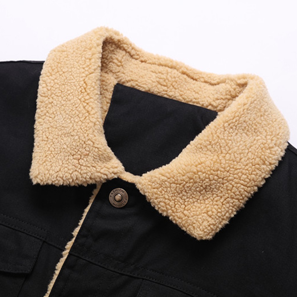 Veste cargo homme hiver doublée polaire avec col revers points de vente pour vêtements décont