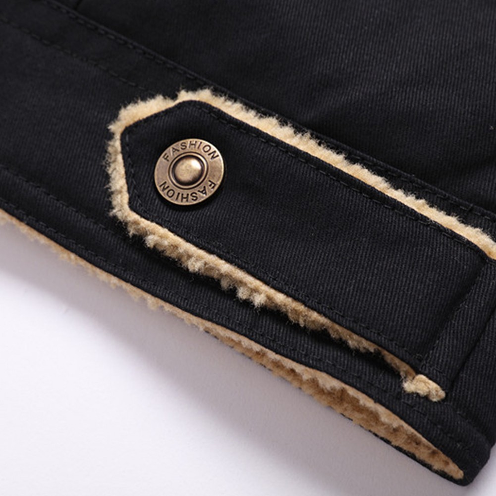 Veste cargo homme hiver doublée polaire avec col revers pour achats vêtements décont