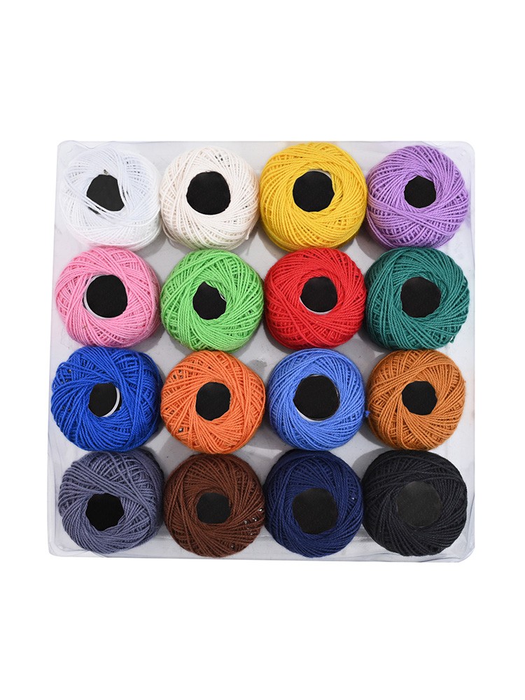 Assorted Color Cotton Embroidery Thread 16pcs DIY Sewing Braiding Thread - Picture 30 of 33
