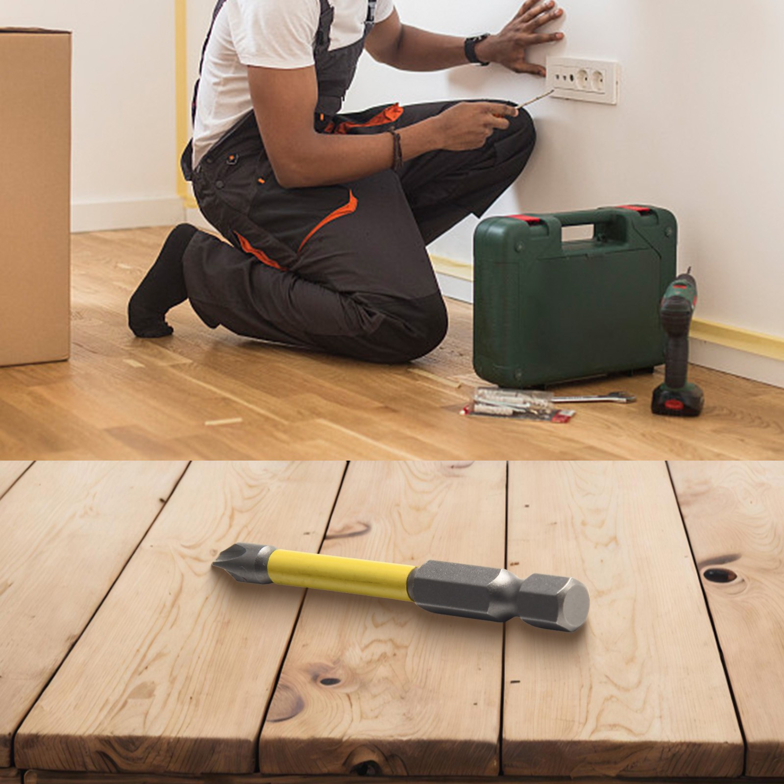 Screwdriver Bits Hand Tools Home Magnetic Screwdriver Bit Yellow/Silver