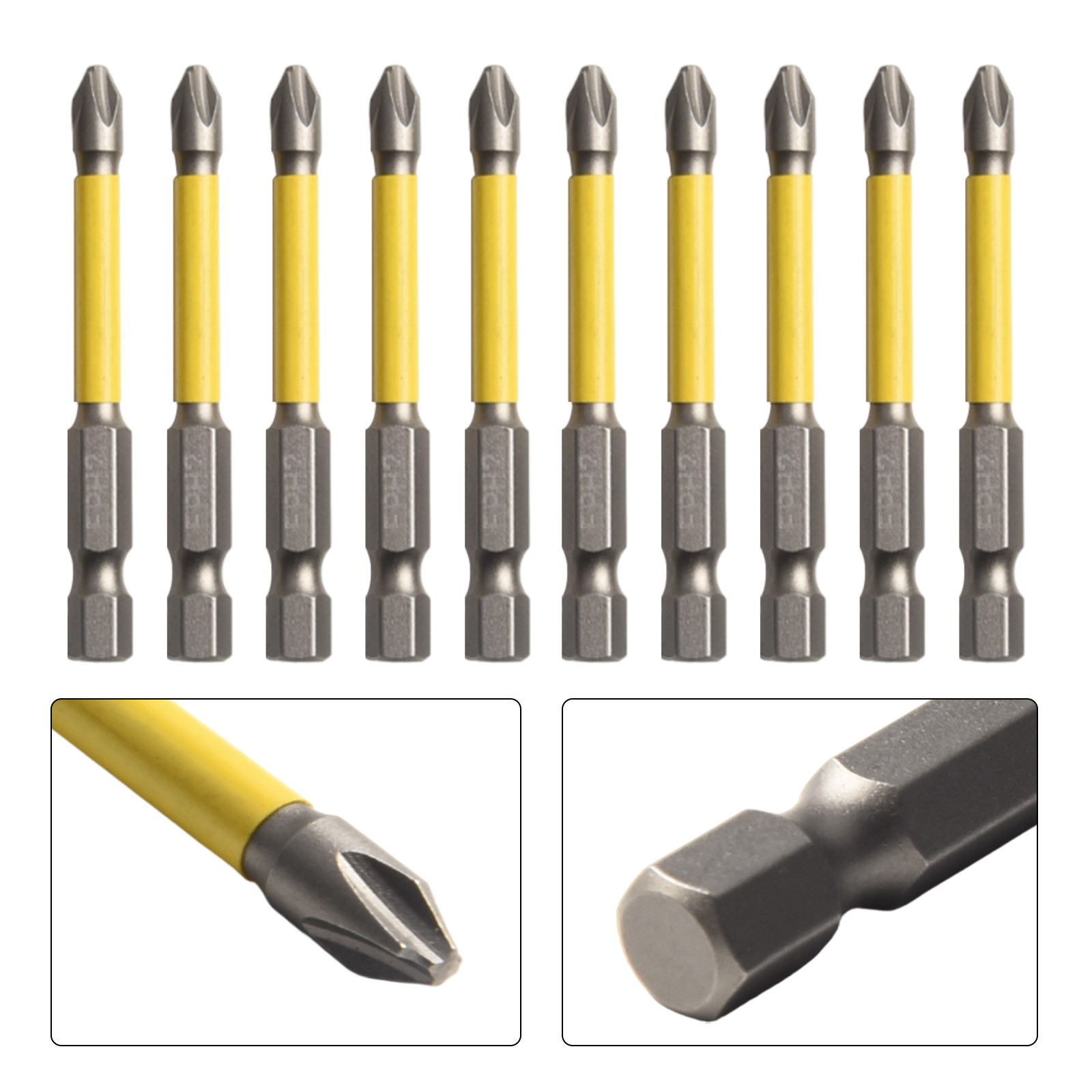 Screwdriver Bits Hand Tools Home Magnetic Screwdriver Bit Yellow/Silver