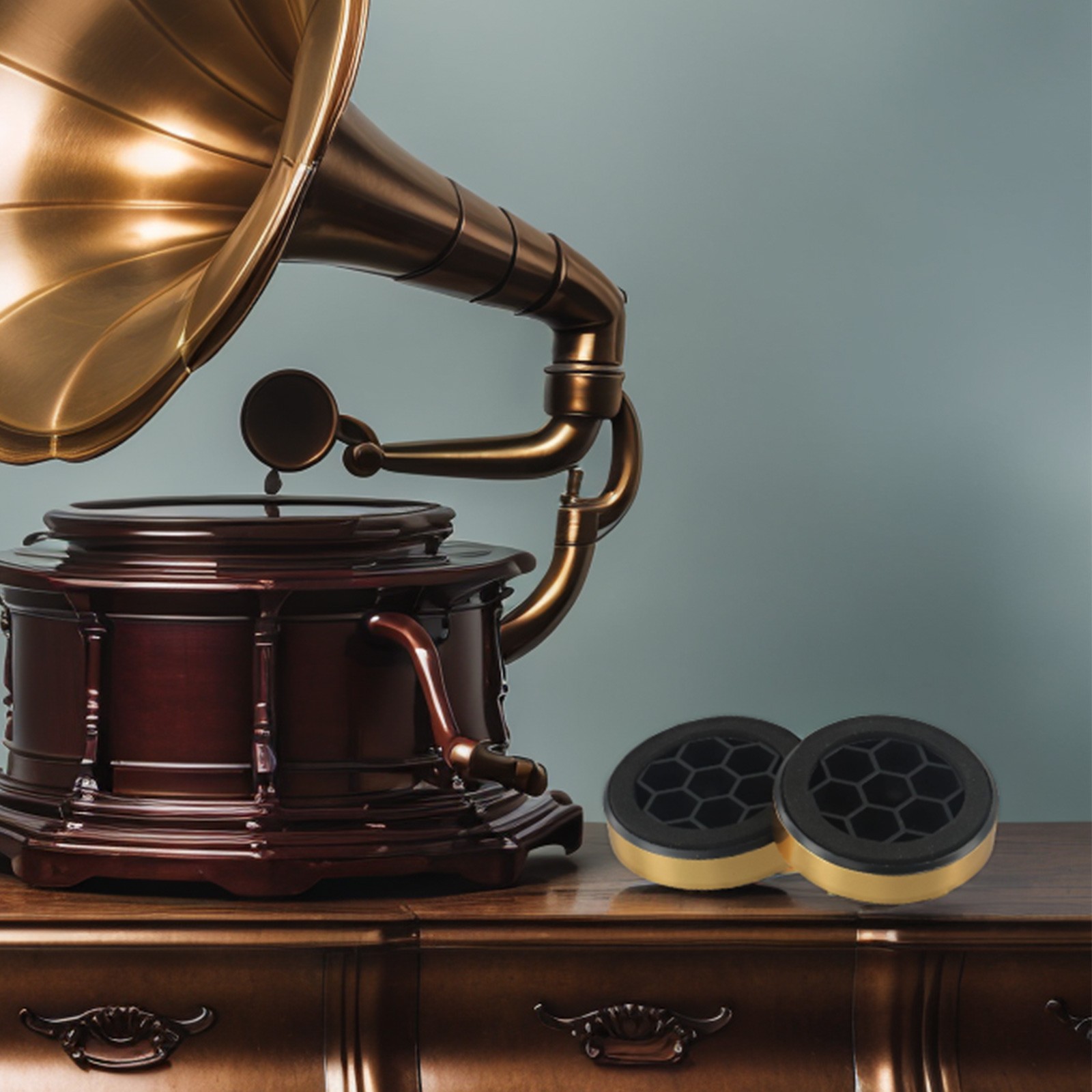 Elegante Phnom Penh Piedini Decorati per Altoparlanti Audio Stereo Set di 12 - Bild 65 von 84