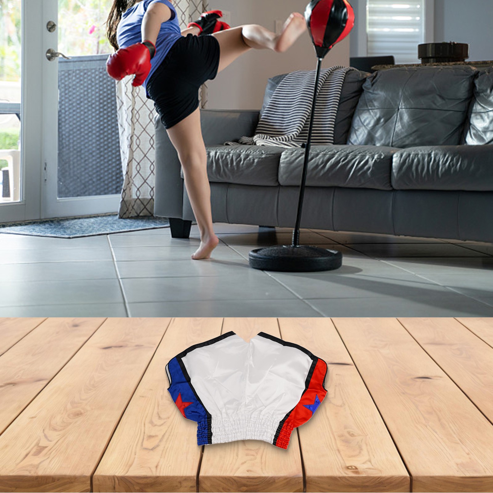 Cómodos Pantalones Cortos de Fitness Unisex para Boxeo y Entrenamiento de Artes Marciales - Imagen 20 de 36