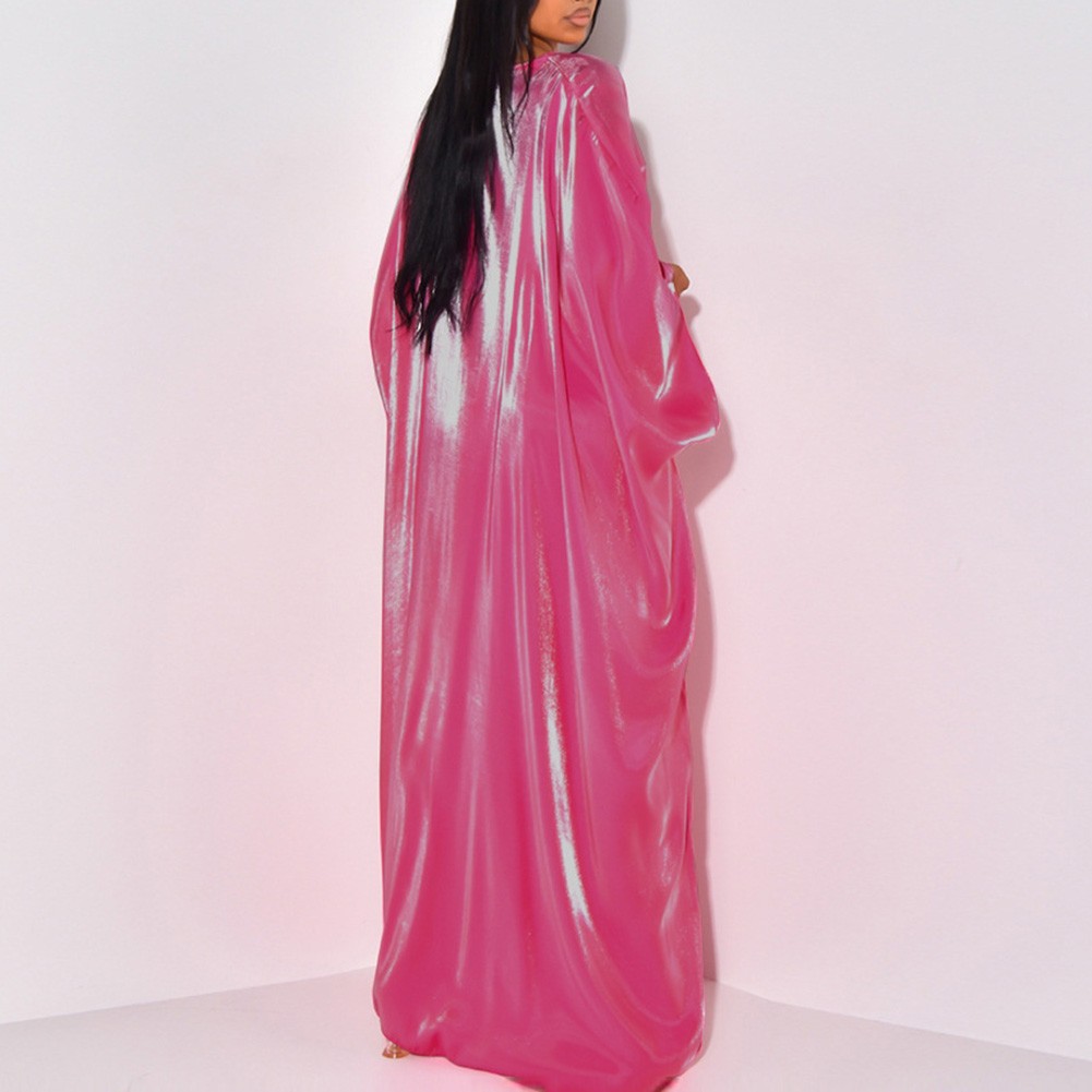 Robe longue femme élégante en tissu soyeux idéale pour les vendre vêtements de tous