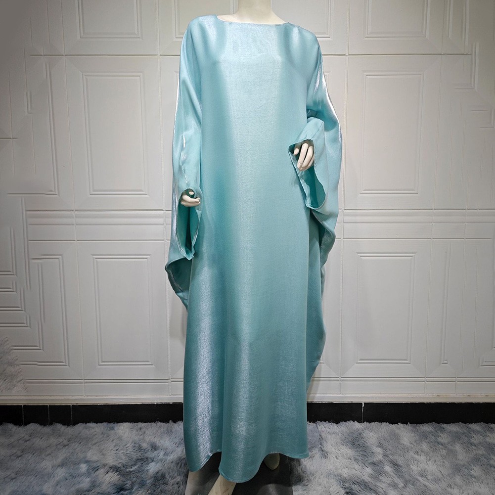 Robe longue femme élégante en tissu soyeux idéale pour les économies vêtements de tous