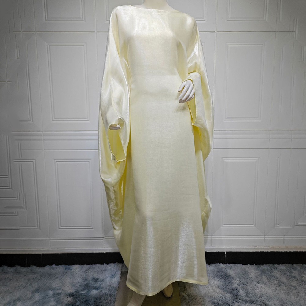 Robe longue femme élégante en tissu ventes exceptionnelles soyeux idéale pour les vêtements de tous