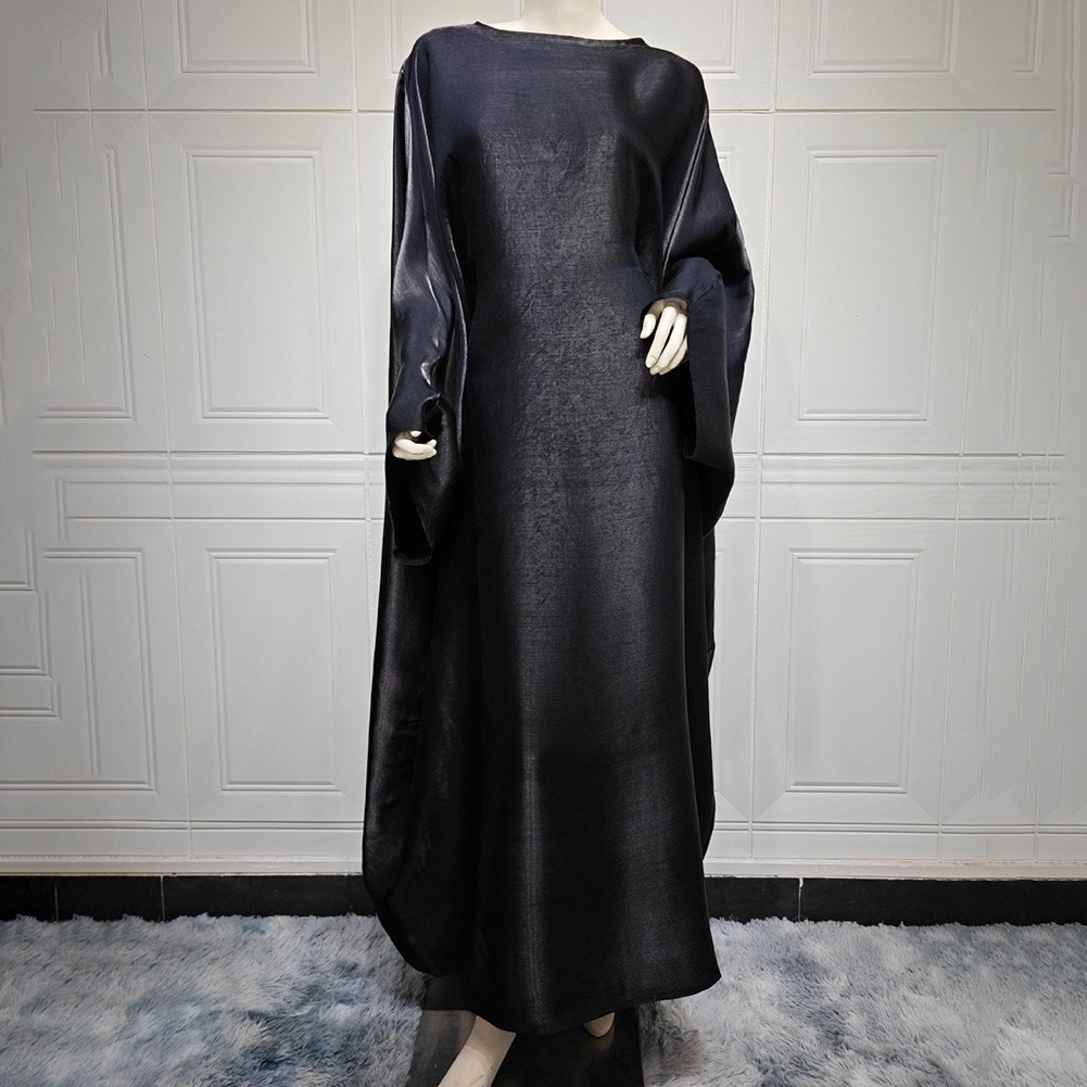 Robe longue femme élégante en tissu soyeux officiel idéale pour les vêtements de tous