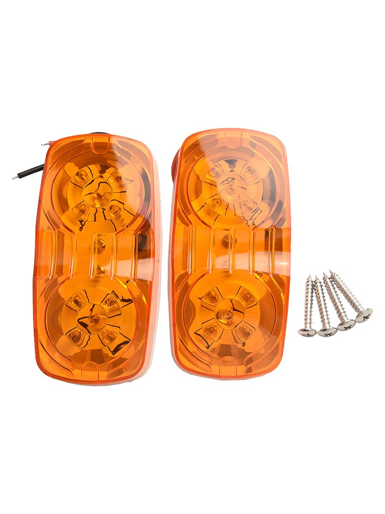 Compact 12V 24V Amber Front Rear Side Marker Light for Trucks and Vans LED Lamp - Picture 21 of 27
