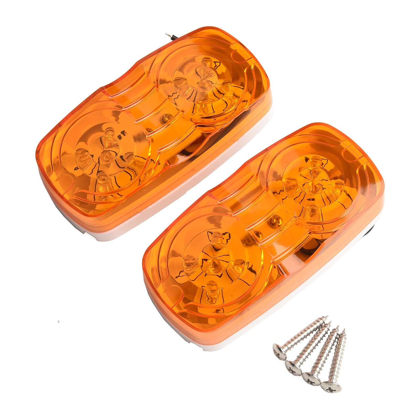 Compact 12V 24V Amber Front Rear Side Marker Light for Trucks and Vans LED Lamp - Picture 17 of 27
