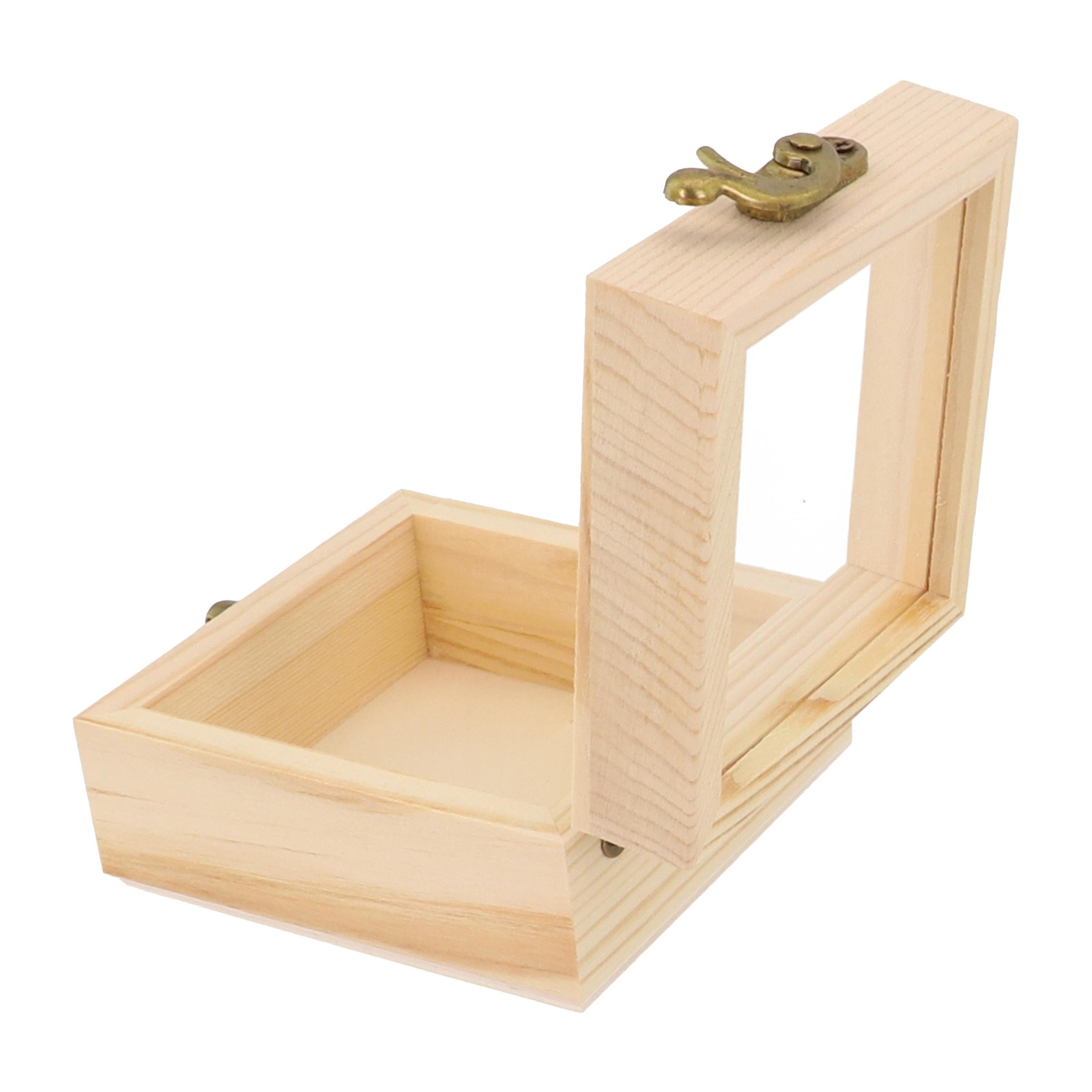 En Bois Carré à Charnière Rangement Boîtes Artisanat Cadeau Récipient Poussière - Bild 32 von 58