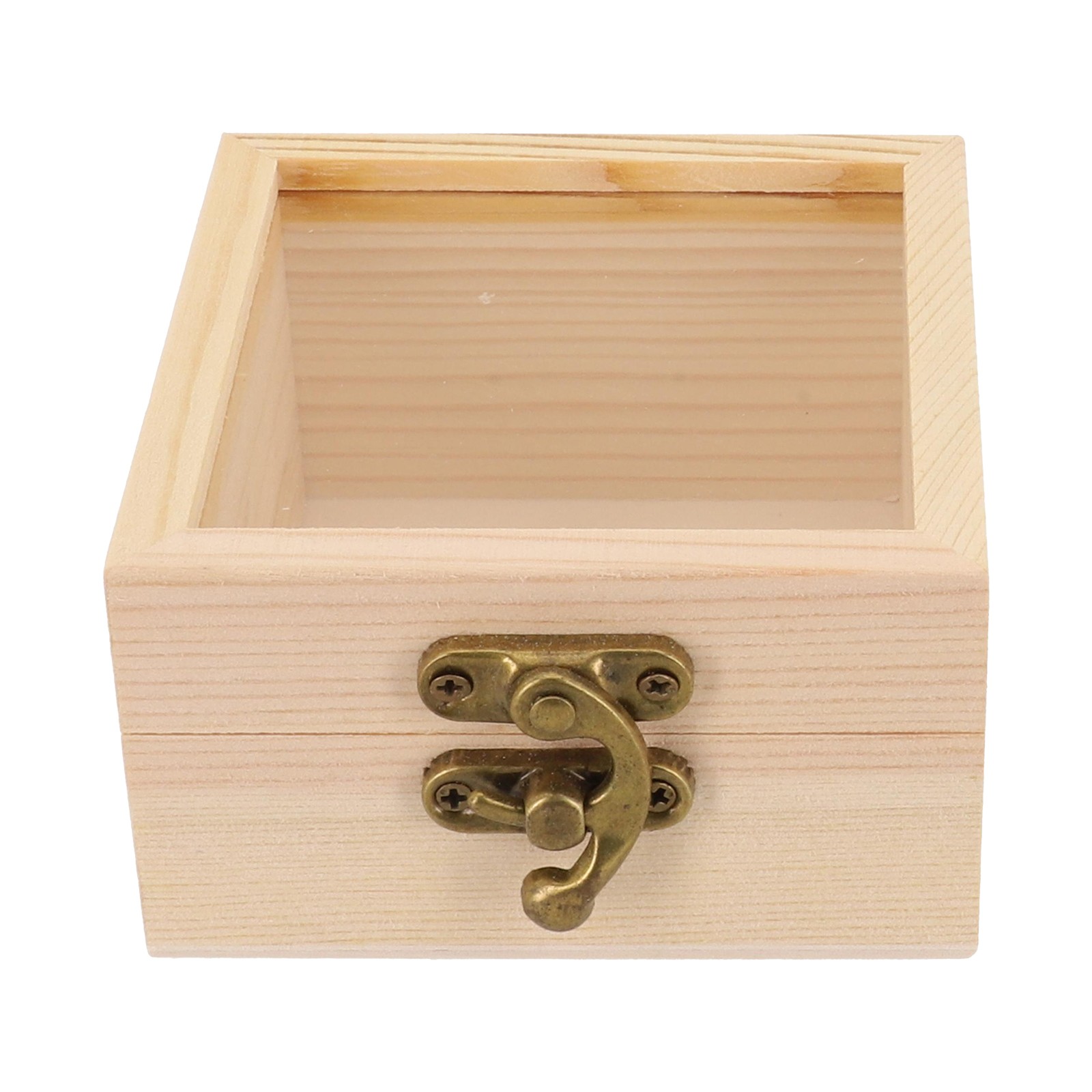 En Bois Carré à Charnière Rangement Boîtes Artisanat Cadeau Récipient Poussière - Bild 26 von 58