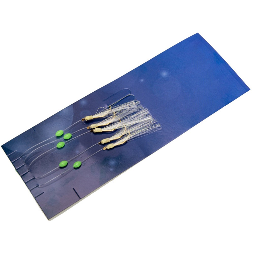 Lot De 30 Bas De Ligne à Plumes Pour Maquereau - Pré-noués, Avec Perles Lumineuses - Tailles Hameçons 12, 16, 18