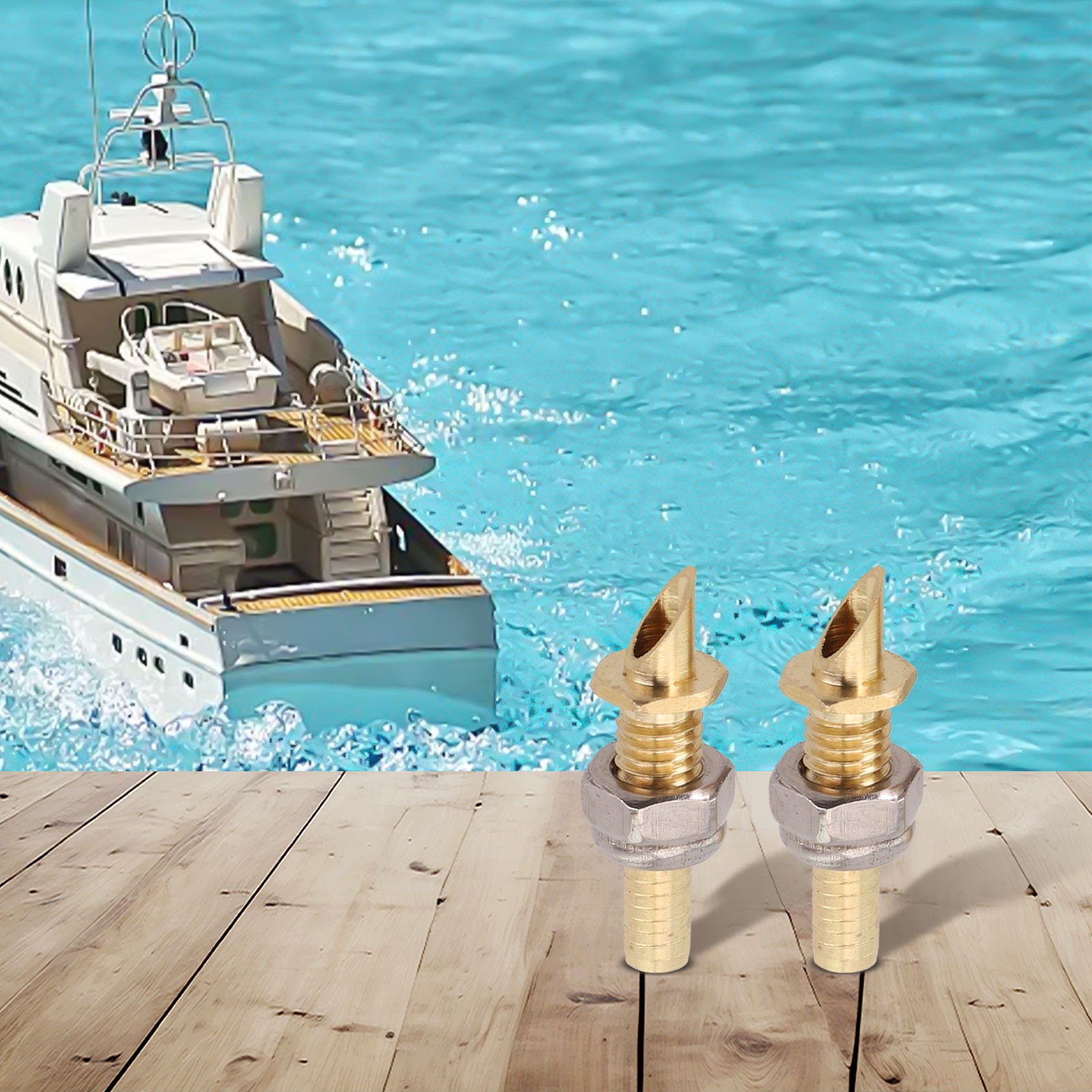 Wasserkühlnippel für RC Modellboot Kupfer 2er Set lange Lebensdauer - Bild 25 von 35