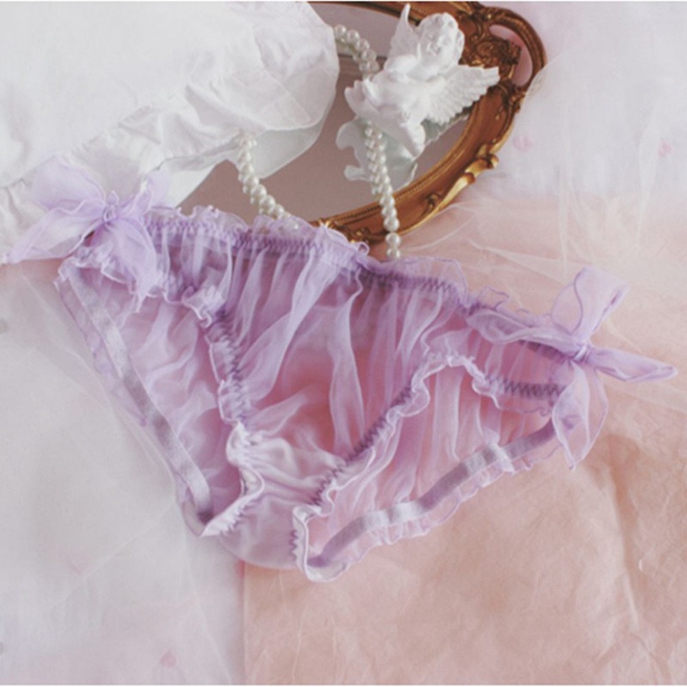 Sheer Mesh Women Underwear Lace Panties Bikini Briefs in Various Colors - Picture 14 of 19