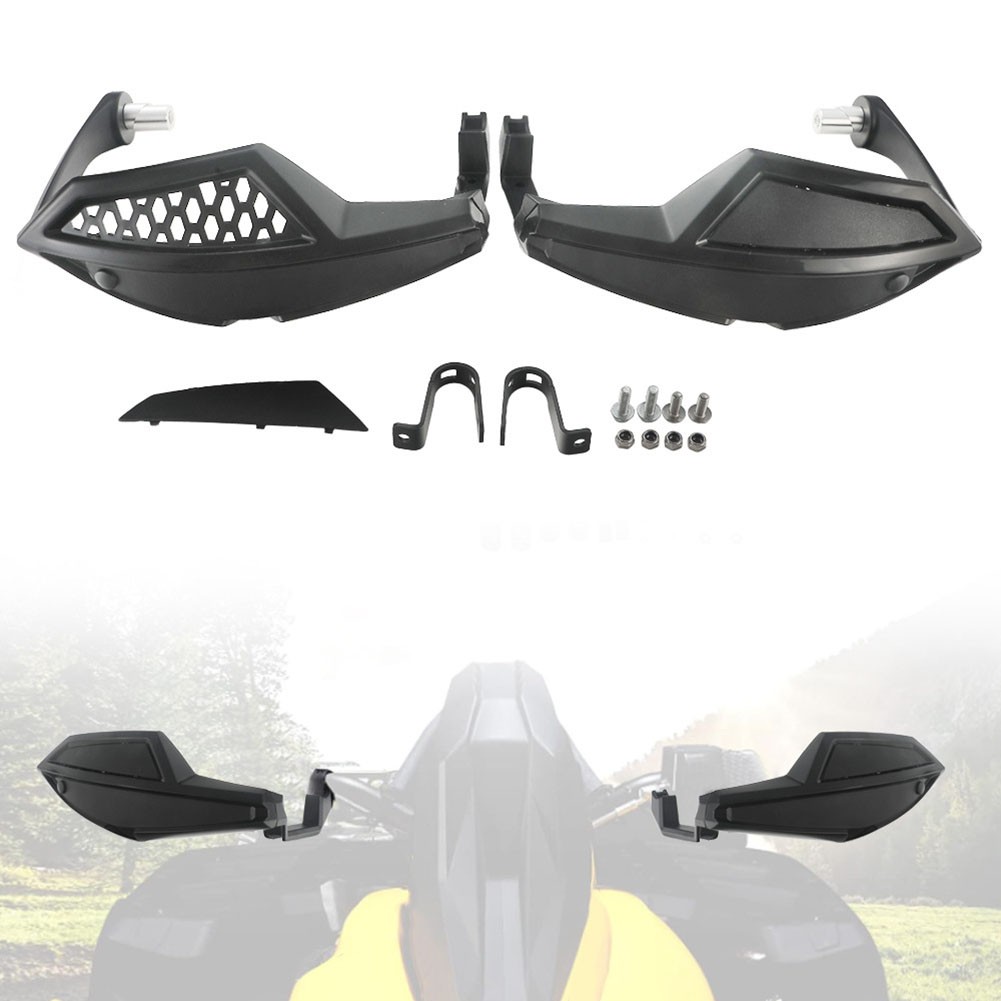 Ensemble de protège-mains ABS noir élégant compatible avec plusieurs pour mod - Photo 5/12
