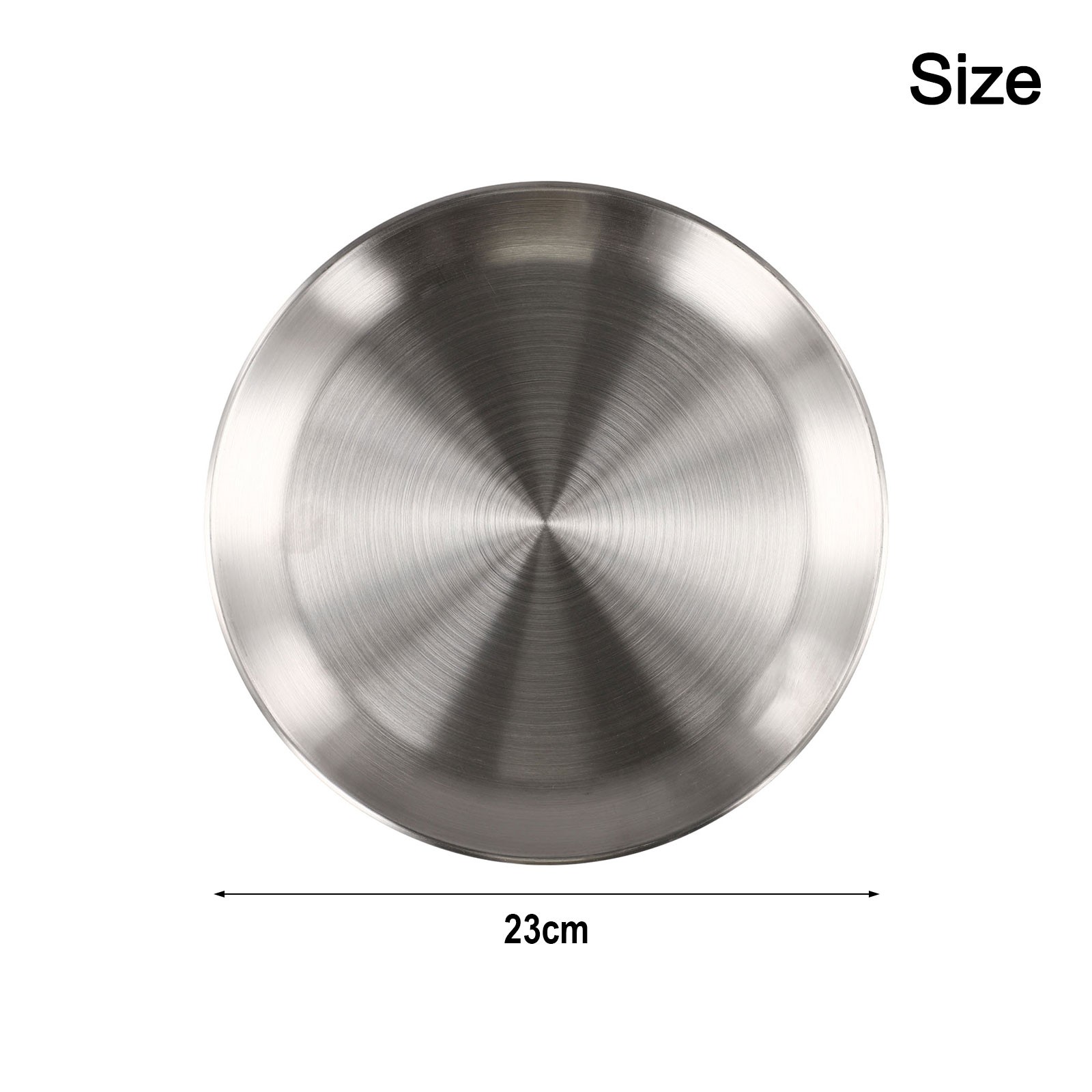 Plate Stainless Steel 14/17/20/23/26cm Accessories Breakfast Dining Dinner - Picture 46 of 57