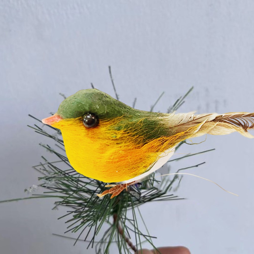 Soldes Vibrant 10PCS Plumes Oiseaux pour Arbre de Vacances et Arrangements D��coratifs