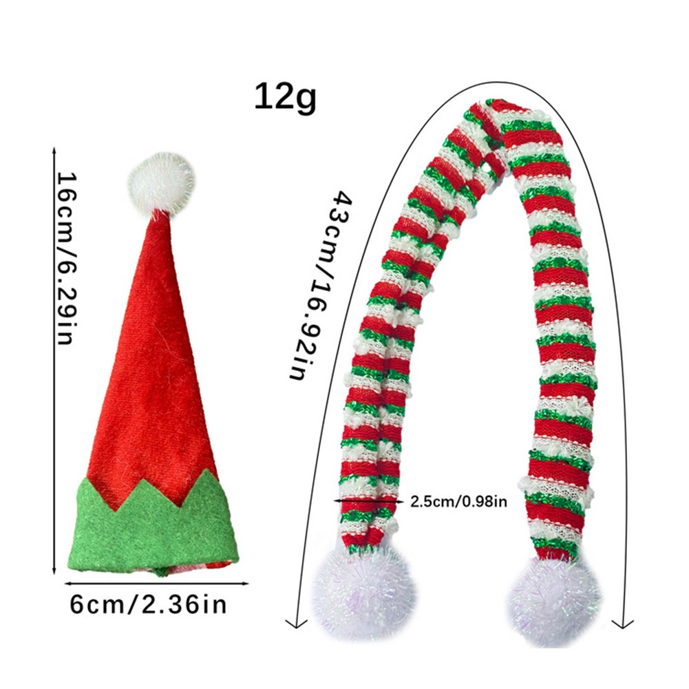 Delightful Christmas Decorations Mini Hats & Scarves for Wine Bottles & Crafts