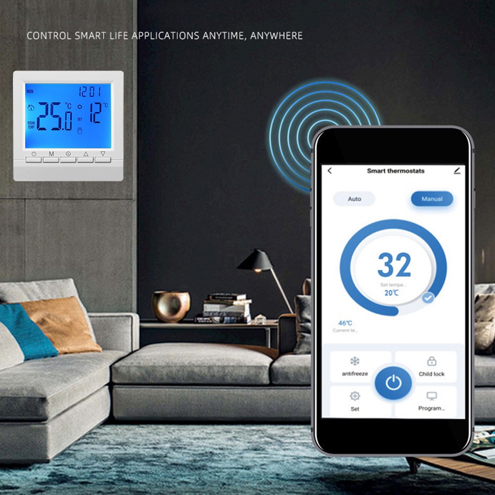 WIFI Programmable Thermostat for Precise Temperature Management in Any Space