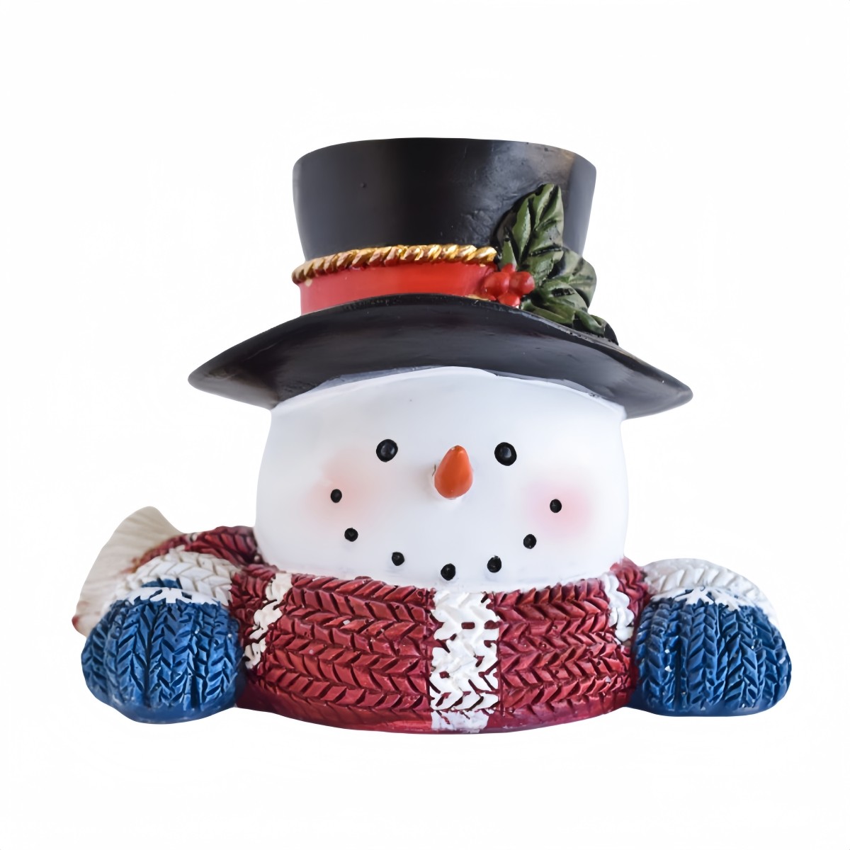 Christmas Figures Crafts Resin Snowman Festive Holiday Decoration Souvenir